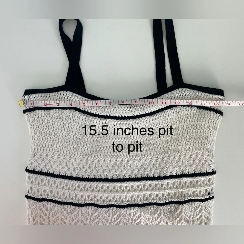 Abercrombie & Fitch Crochet-Style Boho Maxi Dress – Cream & Black